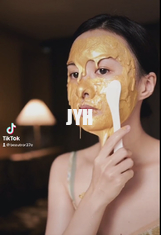 ผงพอกหน้าดินเหนียว 100 กรัม 24k ทองต่อต้านริ้วรอยมืออาชีพมาสก์หน้าเยลลี่ลอกออก