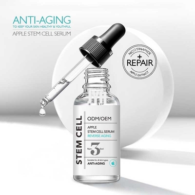 Apple Stem Cell Wrinkle Removal Serum Antioxidant Serum สำหรับผิวแพ้ง่าย