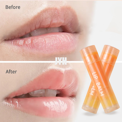 ISO OEM ผลิตภัณฑ์ดูแลผิว Orange Anti Drying Lipstick Lip Lines Treatment Lip Balm