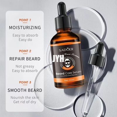 30ml ผลิตภัณฑ์บำรุงผิวสำหรับบุรุษ Beard Oil Moisturizing Soften Growth Beard Care