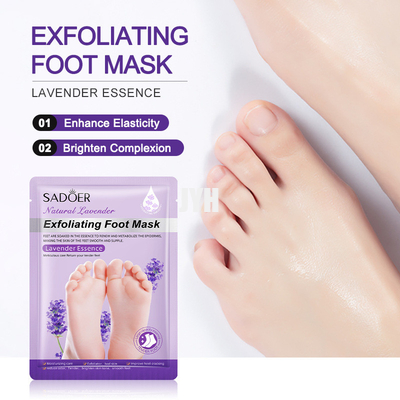 35g OEM ผลิตภัณฑ์ดูแลผิว Lavender Goat Milk Moisturizing Exfoliating Foot Peel Mask