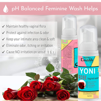 60ML OEM ผลิตภัณฑ์ดูแลผิวฆ่าเชื้อ PH Balanced Daily Cleansing Feminine Intimate Care Wash