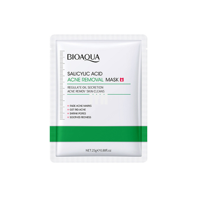 OEM Salicylic Acid Acne Mask ลดขนาดรูขุมขน Brightening Moisturizing Facial Sheet Mask