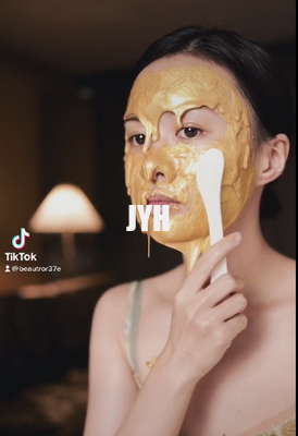 ผงพอกหน้าดินเหนียว 100 กรัม 24k ทองต่อต้านริ้วรอยมืออาชีพมาสก์หน้าเยลลี่ลอกออก