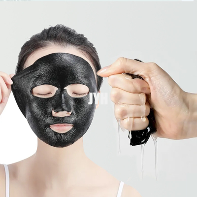 โลโก้ที่กำหนดเอง Charcoal Black Sheet Mask Cosmetics Paraben Free Oil control