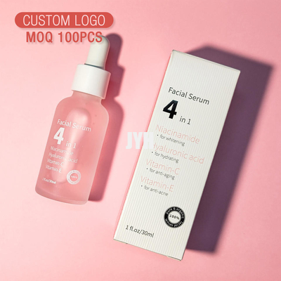 4 In 1 Face Serum 30% วิตามินซีพร้อม HA Nicotinamide Anti-Aging Hydrating Whitening Skin Serum