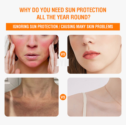 ให้ความชุ่มชื้นจากธรรมชาติทั้งหมด Spf 50 ครีมกันแดดซิงค์ออกไซด์พร้อมโลชั่นกันแดดสี